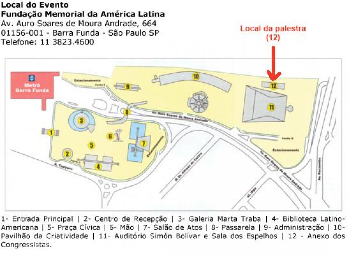 Peta Amerika Latin Memorial São Paulo