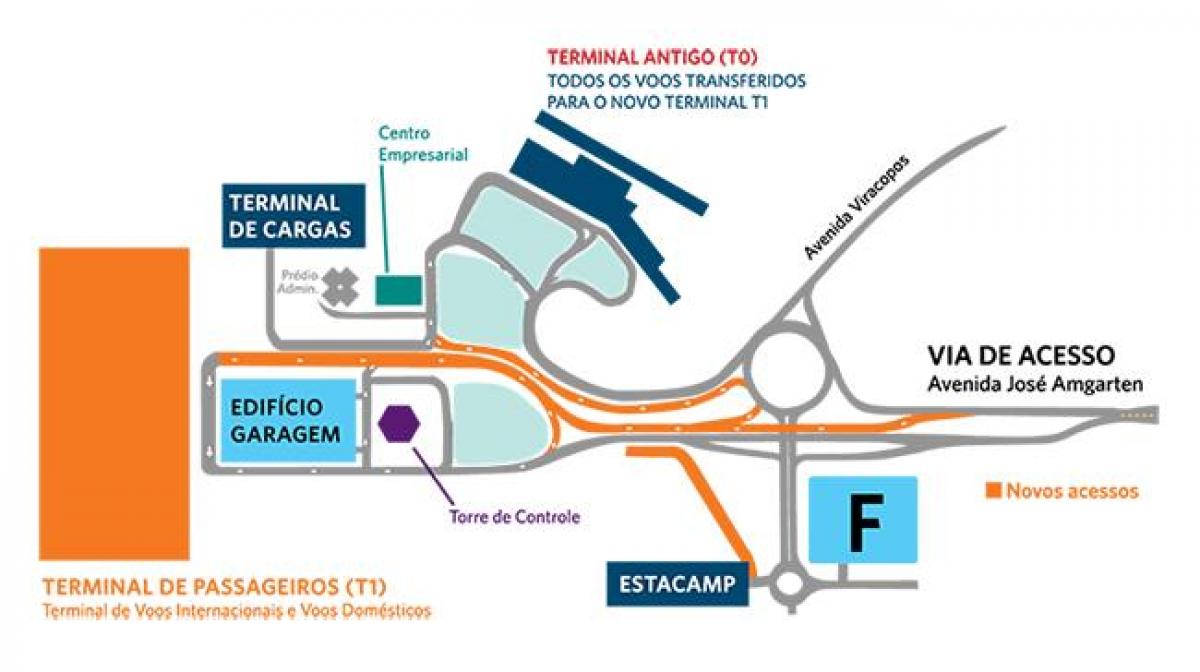 Peta international airport Viracopos tempat letak kereta