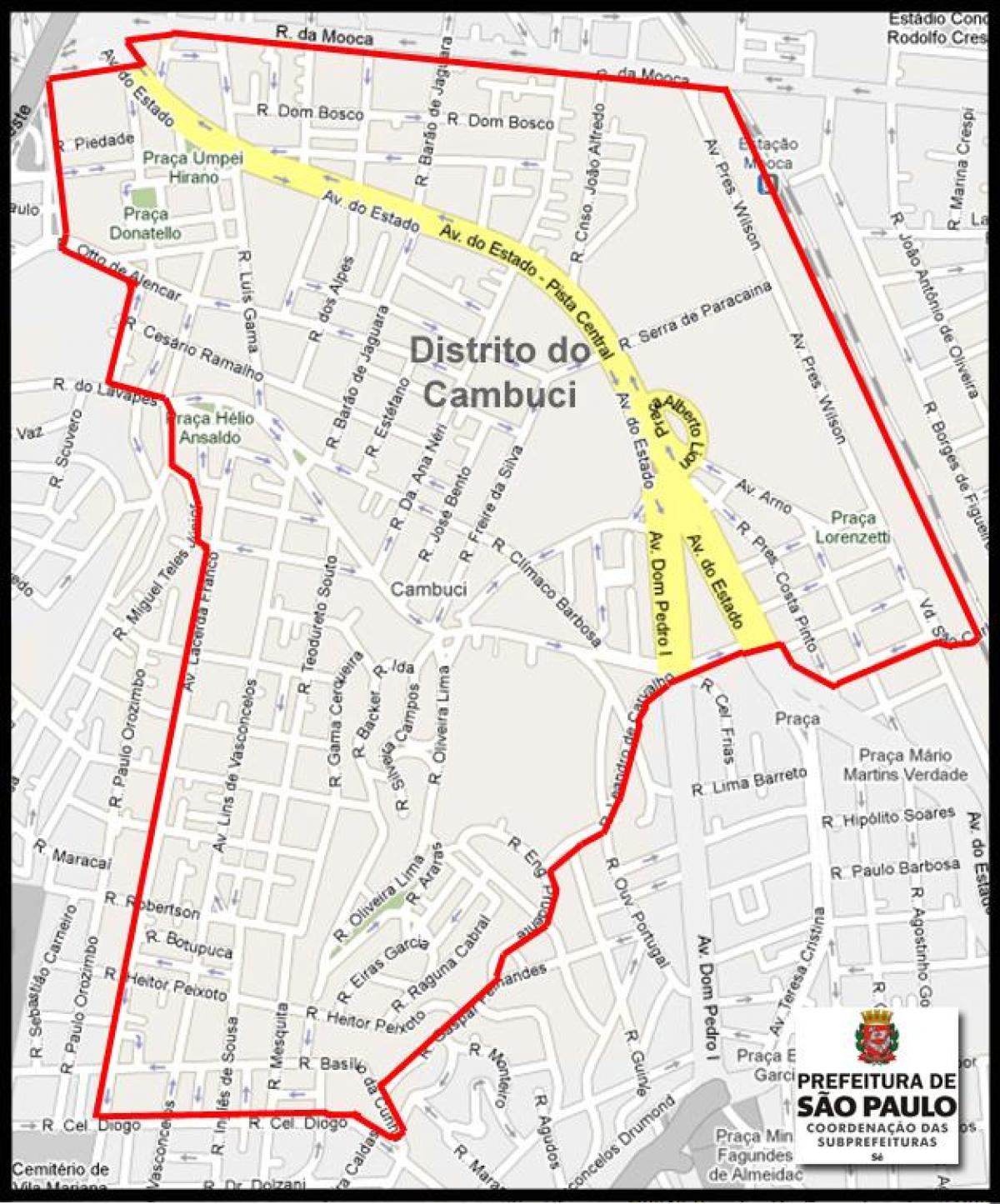 Peta Cambuci São Paulo