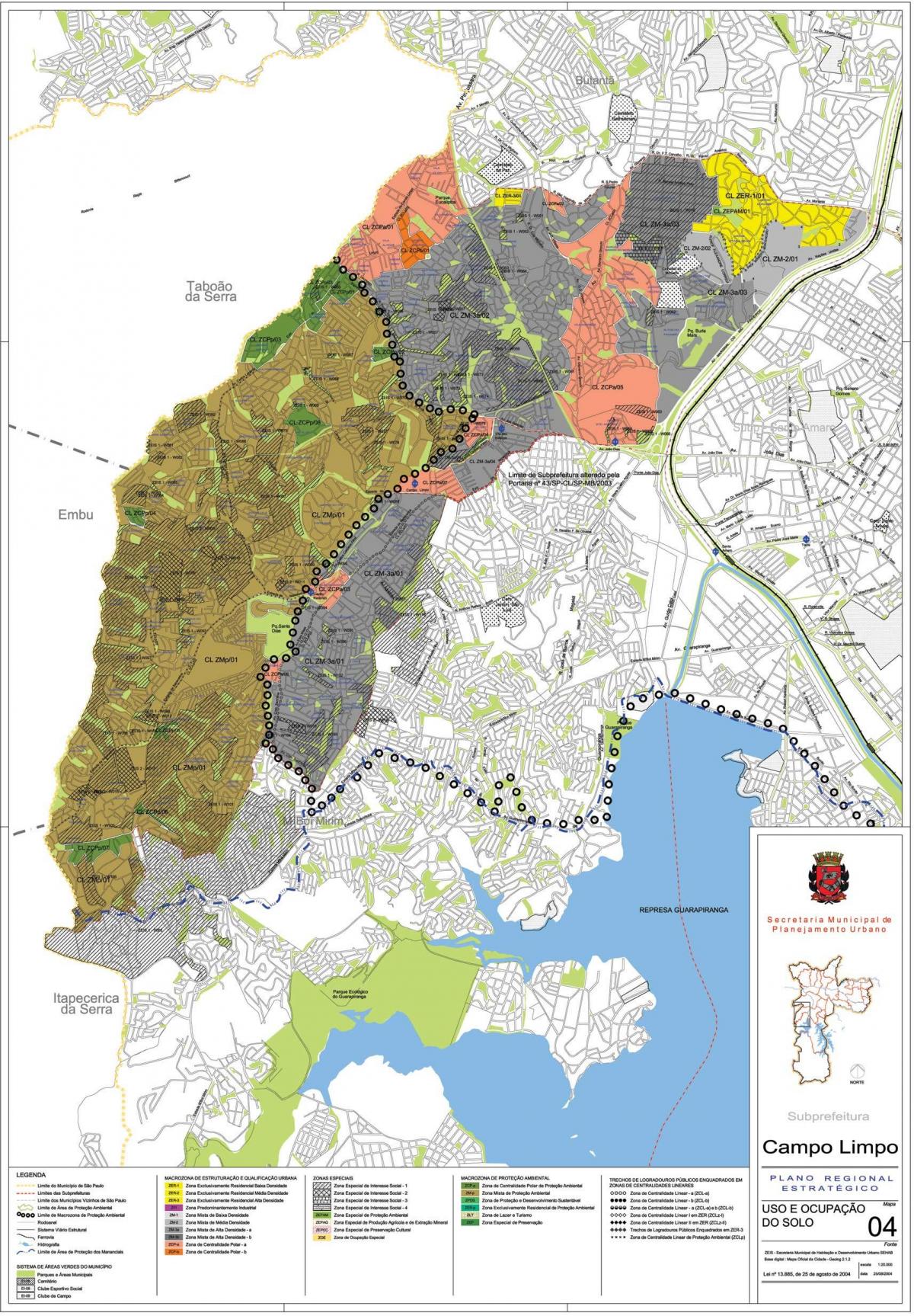 Peta Campo Limpo São Paulo - Pekerjaan tanah