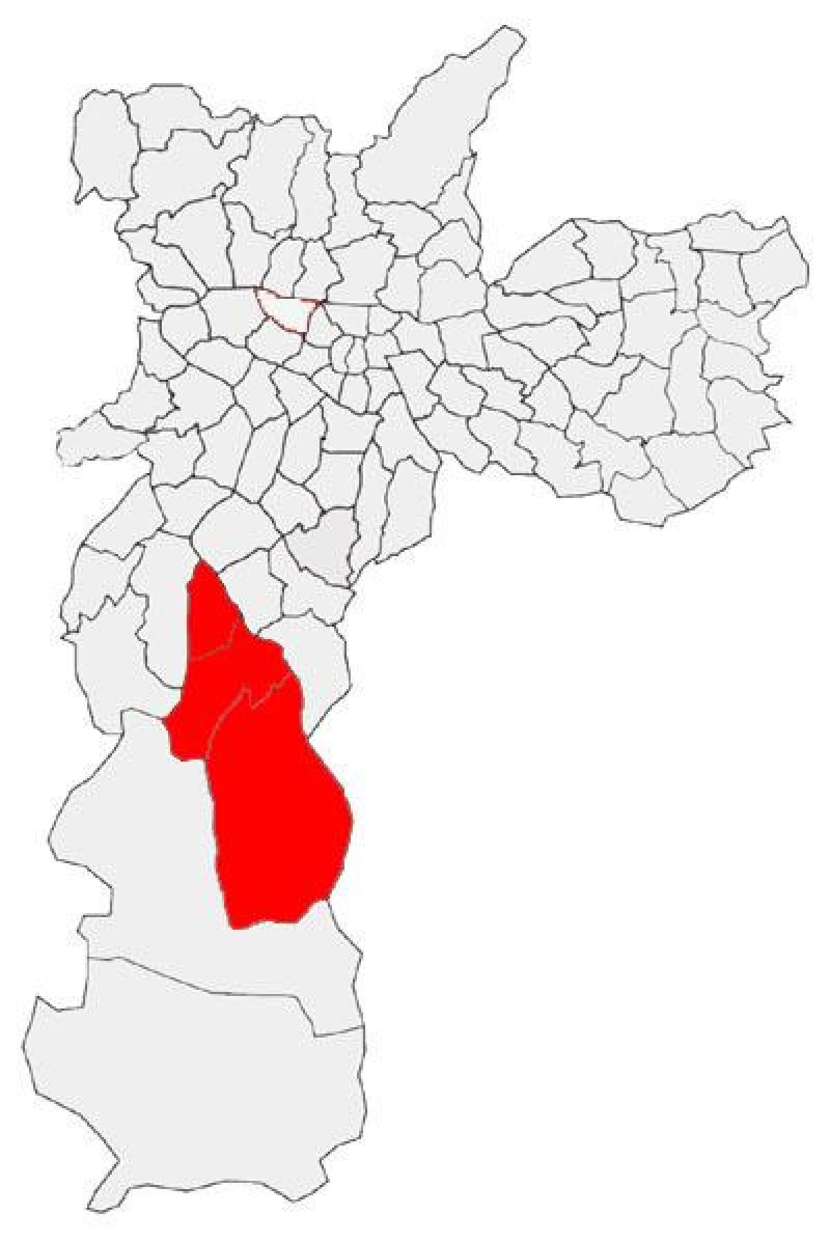Peta Capela melakukan Socorro sub-wilayah São Paulo