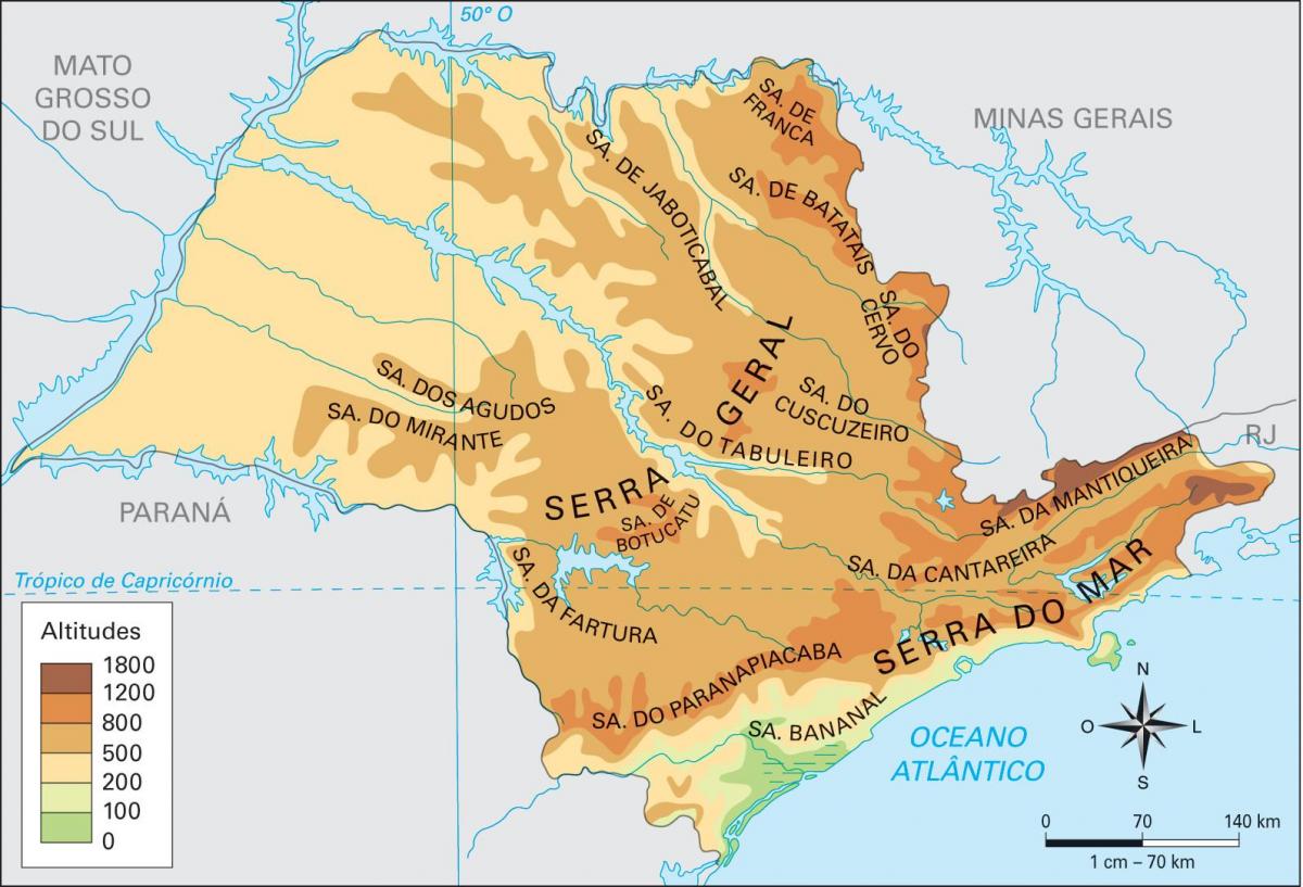 Peta geografi São Paulo