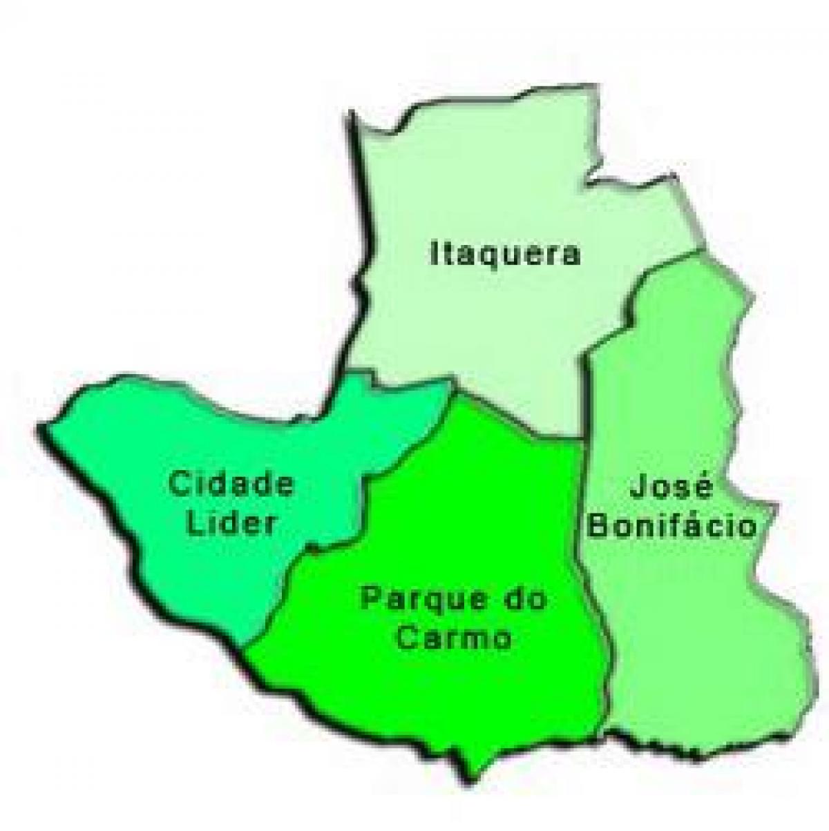 Peta Itaquera sub-prefecture