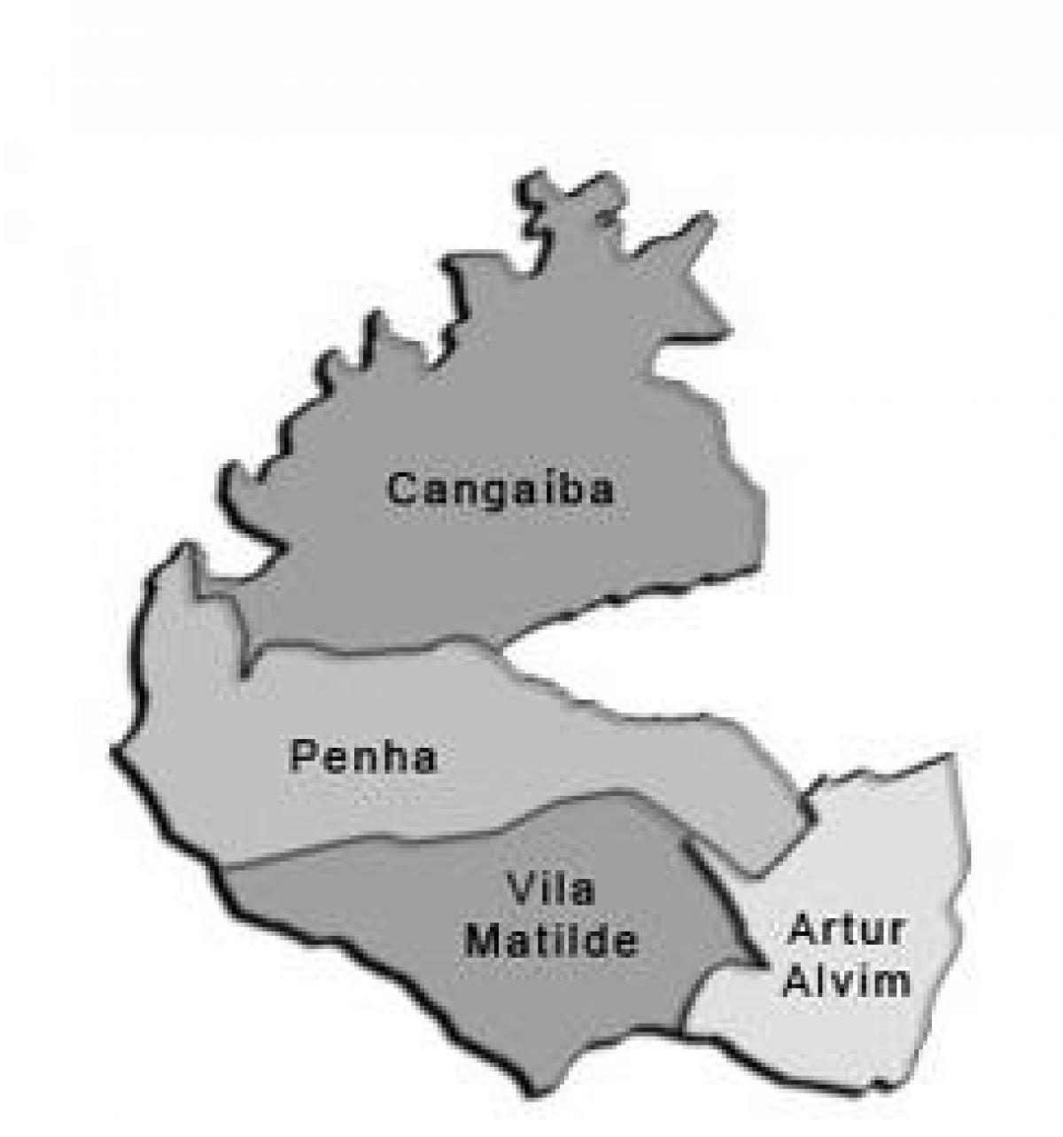 Peta Penha sub-prefecture