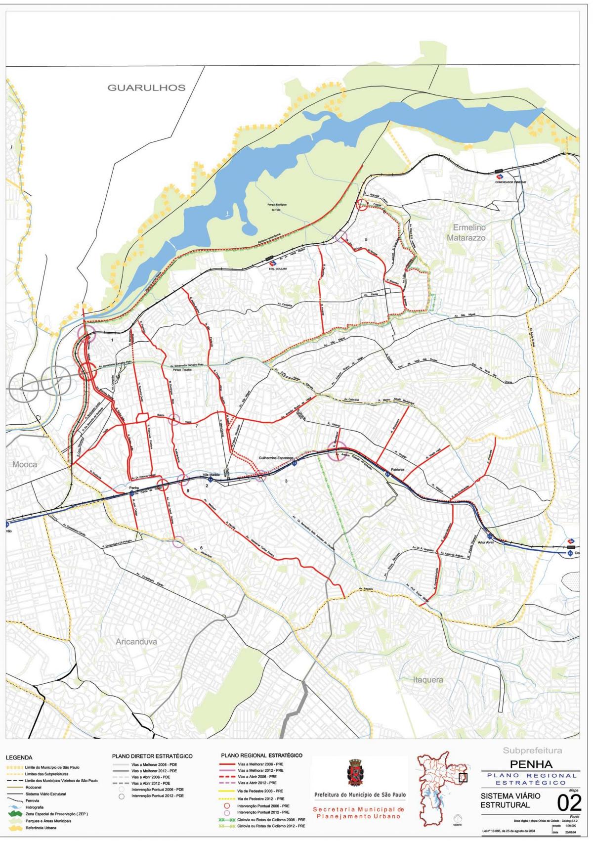 Peta Penha São Paulo - Jalan