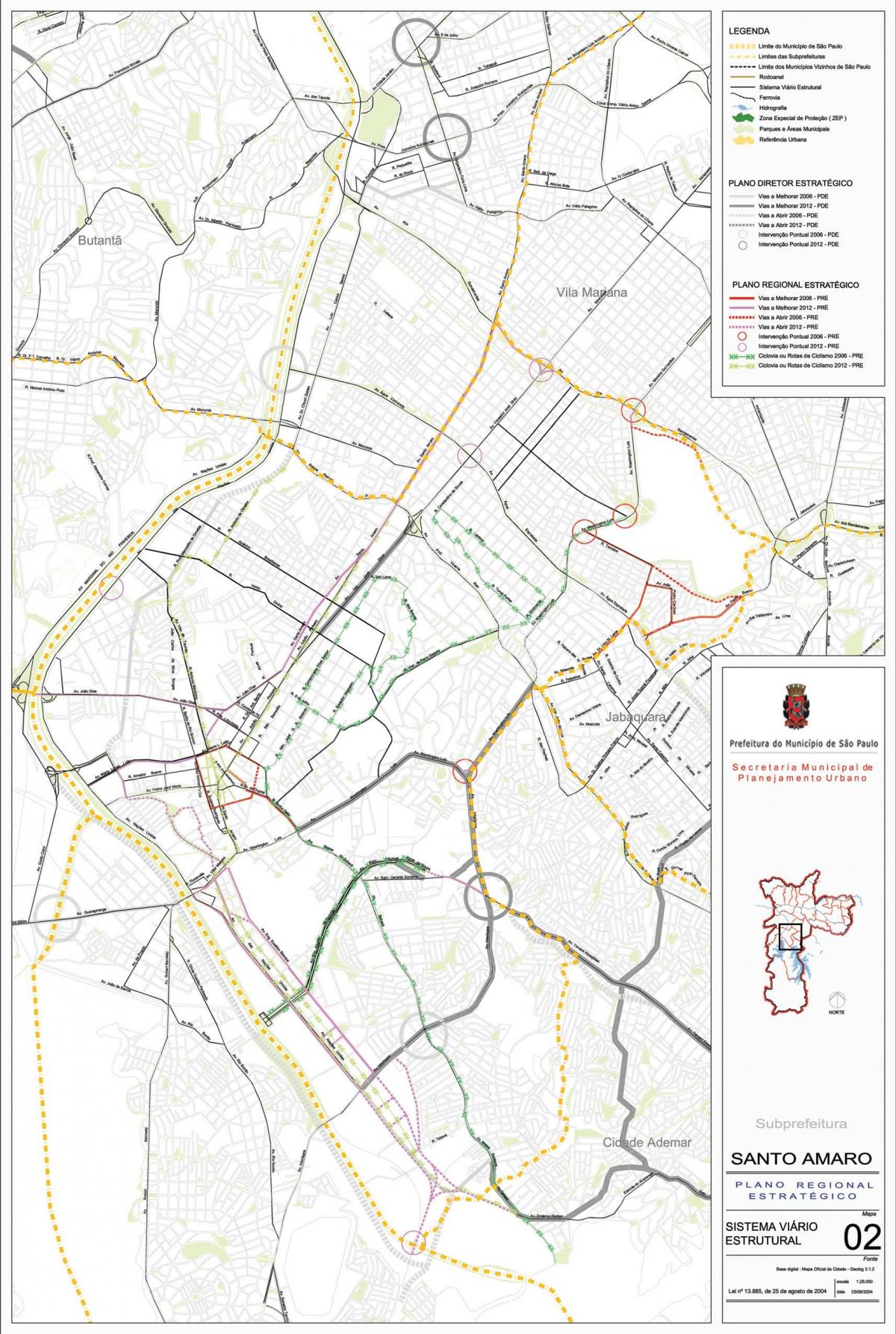 Peta Santo Amaro São Paulo - Jalan