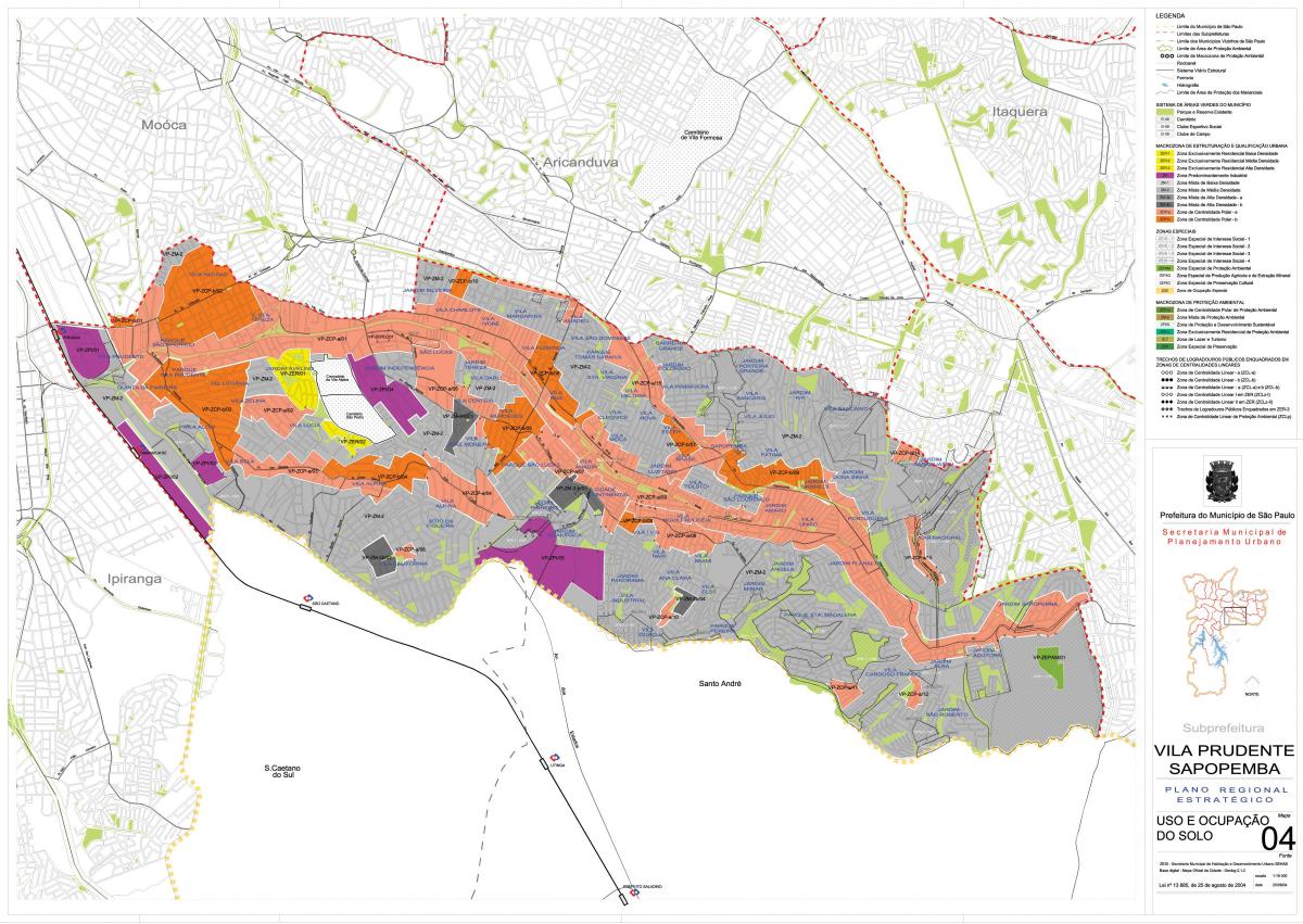 Peta Sapopembra São Paulo - Pekerjaan tanah