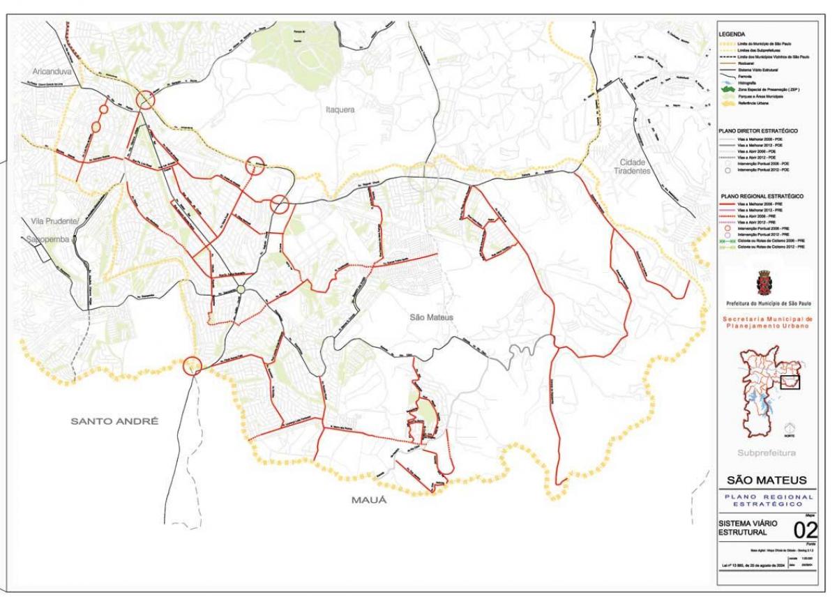 Peta São Dudu São Paulo - Jalan