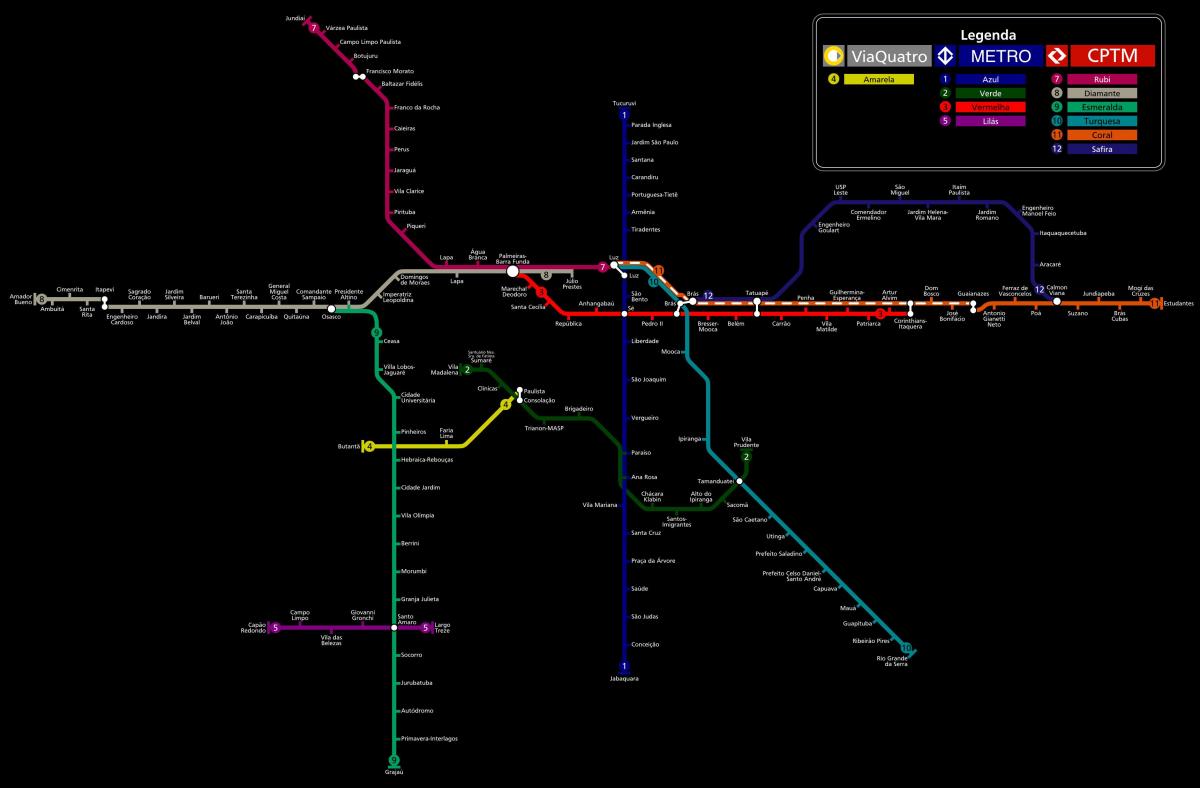 Peta São Paulo CPTM metro