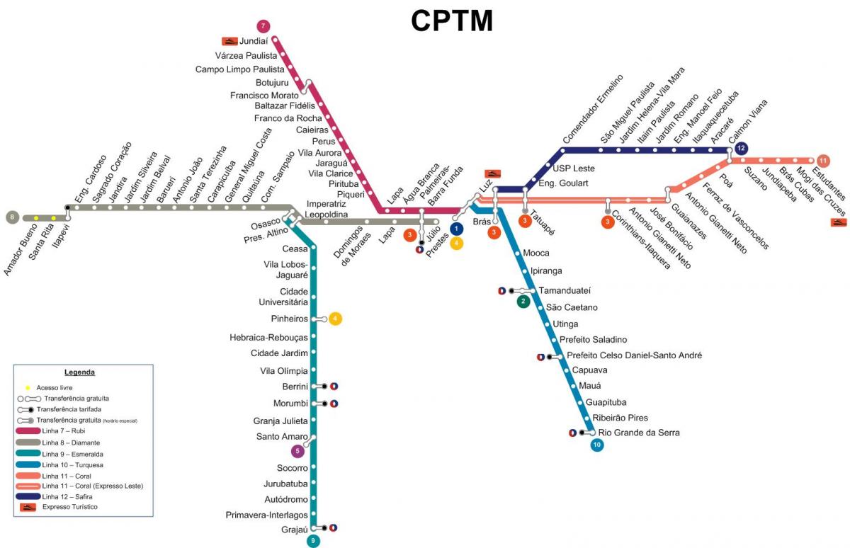 Peta São Paulo CPTM
