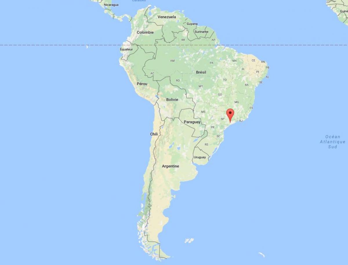 Peta São Paulo di Amerika Selatan