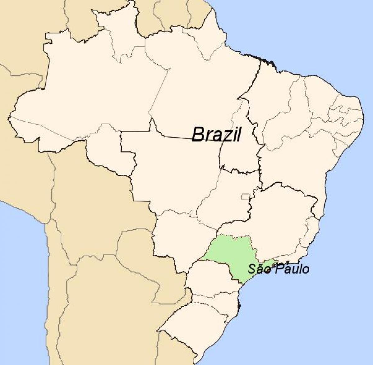 Peta São Paulo di Brazil