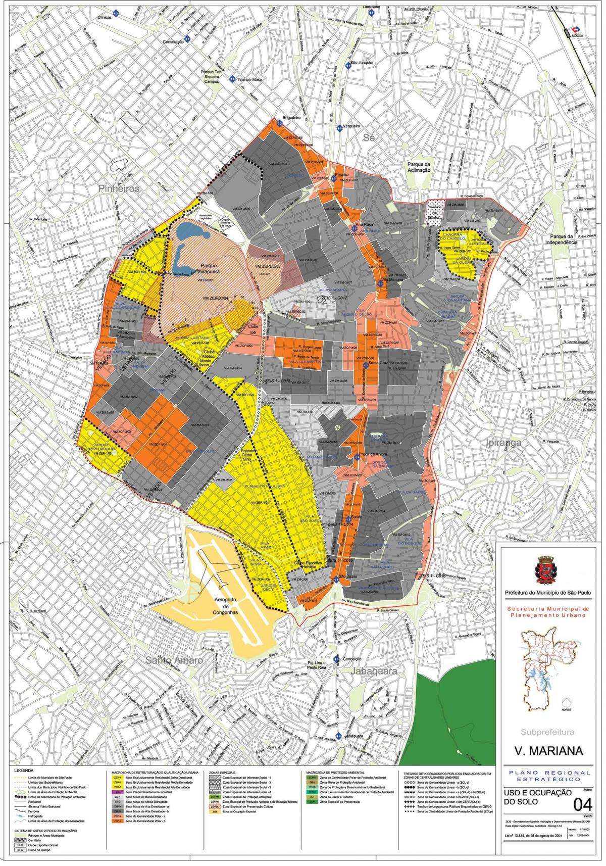 Peta Vila Mariana São Paulo - Pekerjaan tanah