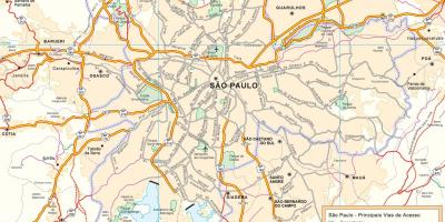Peta jalan masuk São Paulo