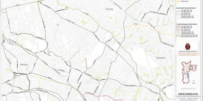 Peta Aricanduva-Vila Formosa São Paulo - Jalan