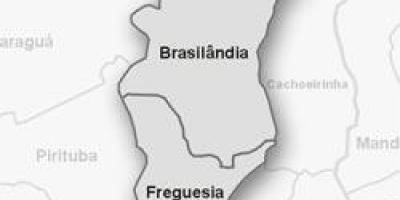 Peta Freguesia melakukan Ó sub-prefecture