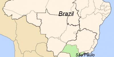Peta São Paulo di Brazil