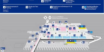 Peta terminal bus Barra Funda