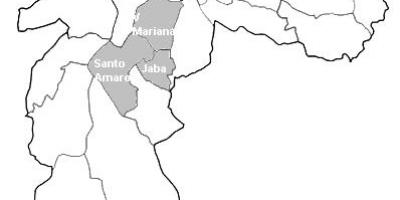 Peta zon Pusat-Sul São Paulo