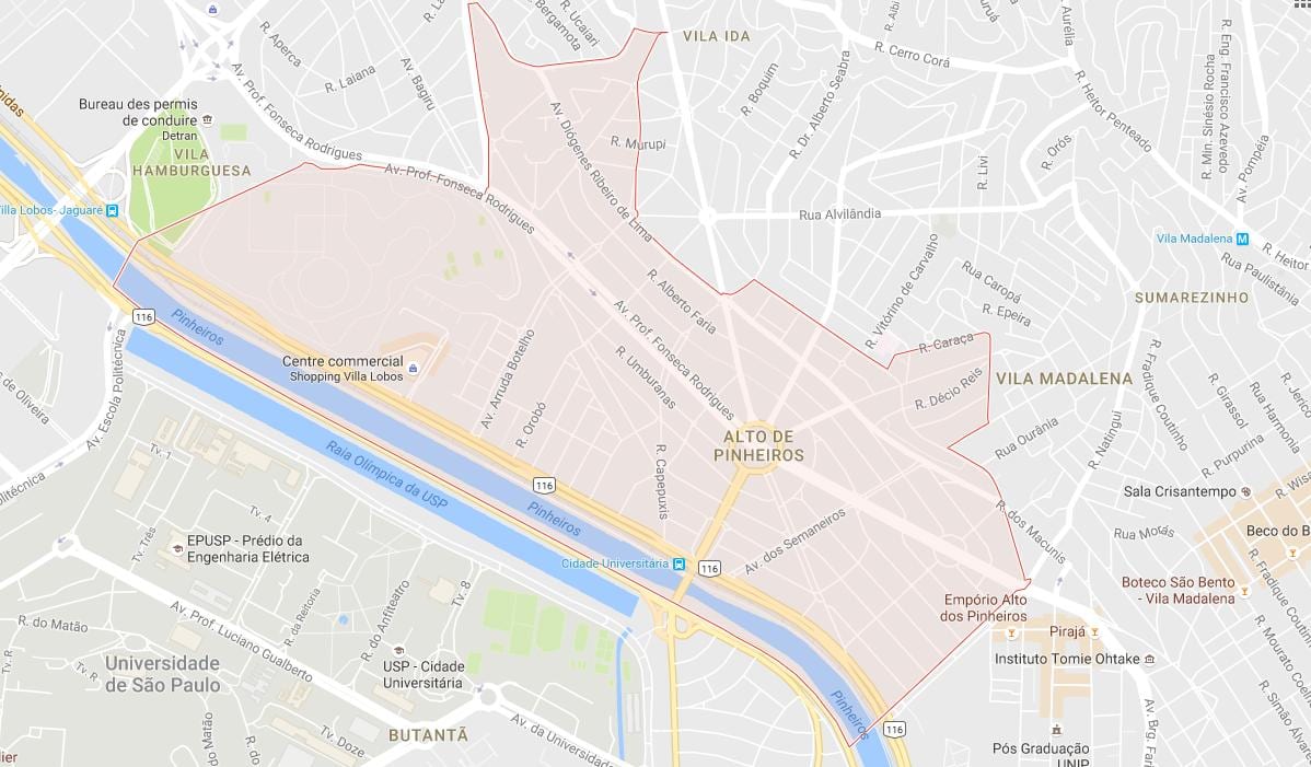 Peta Alto de Pinheiros São Paulo