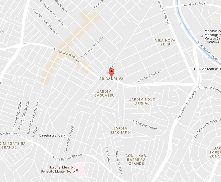 Peta Aricanduva São Paulo