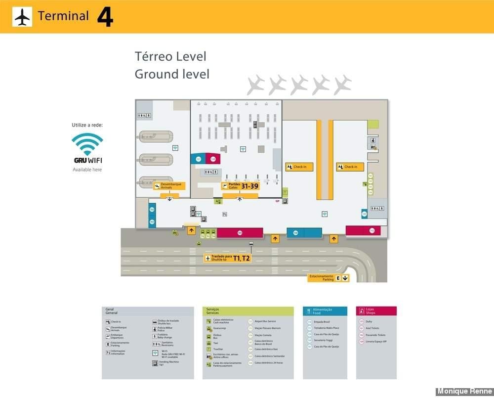 Peta international airport São Paulo-Guarulhos - Terminal 4