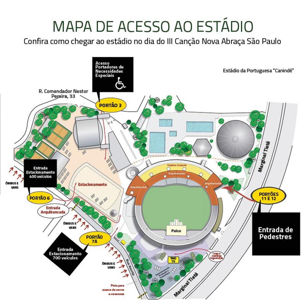 Peta Canindé stadium