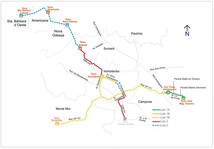 Peta corredor metropolitano Biléo Soares
