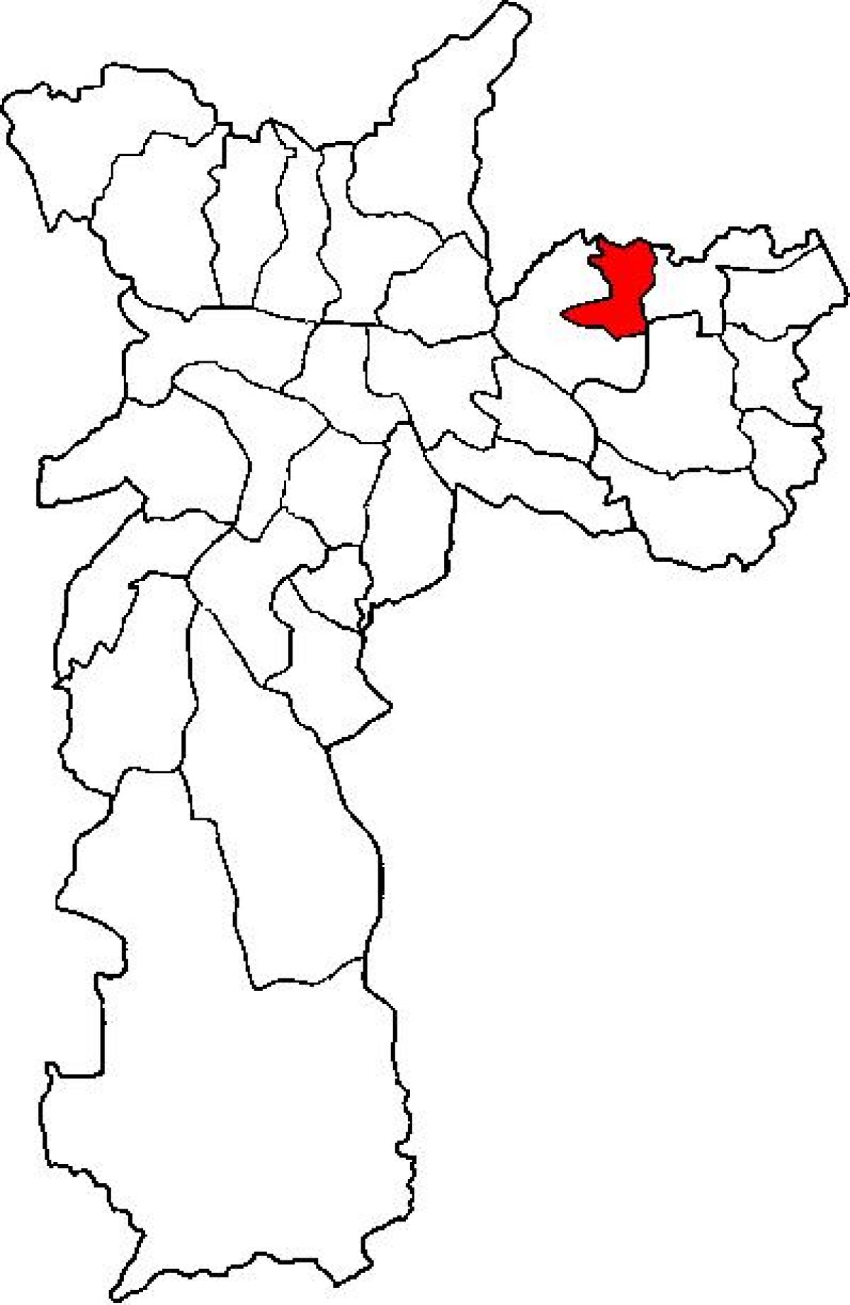 Peta Ermelino Matarazzo sub-wilayah São Paulo
