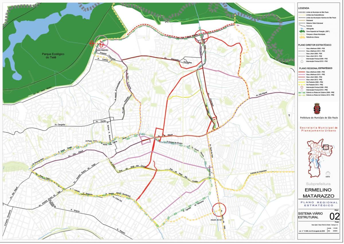Peta Ermelino Matarazzo São Paulo - Jalan
