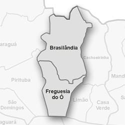 Peta Freguesia melakukan Ó sub-prefecture