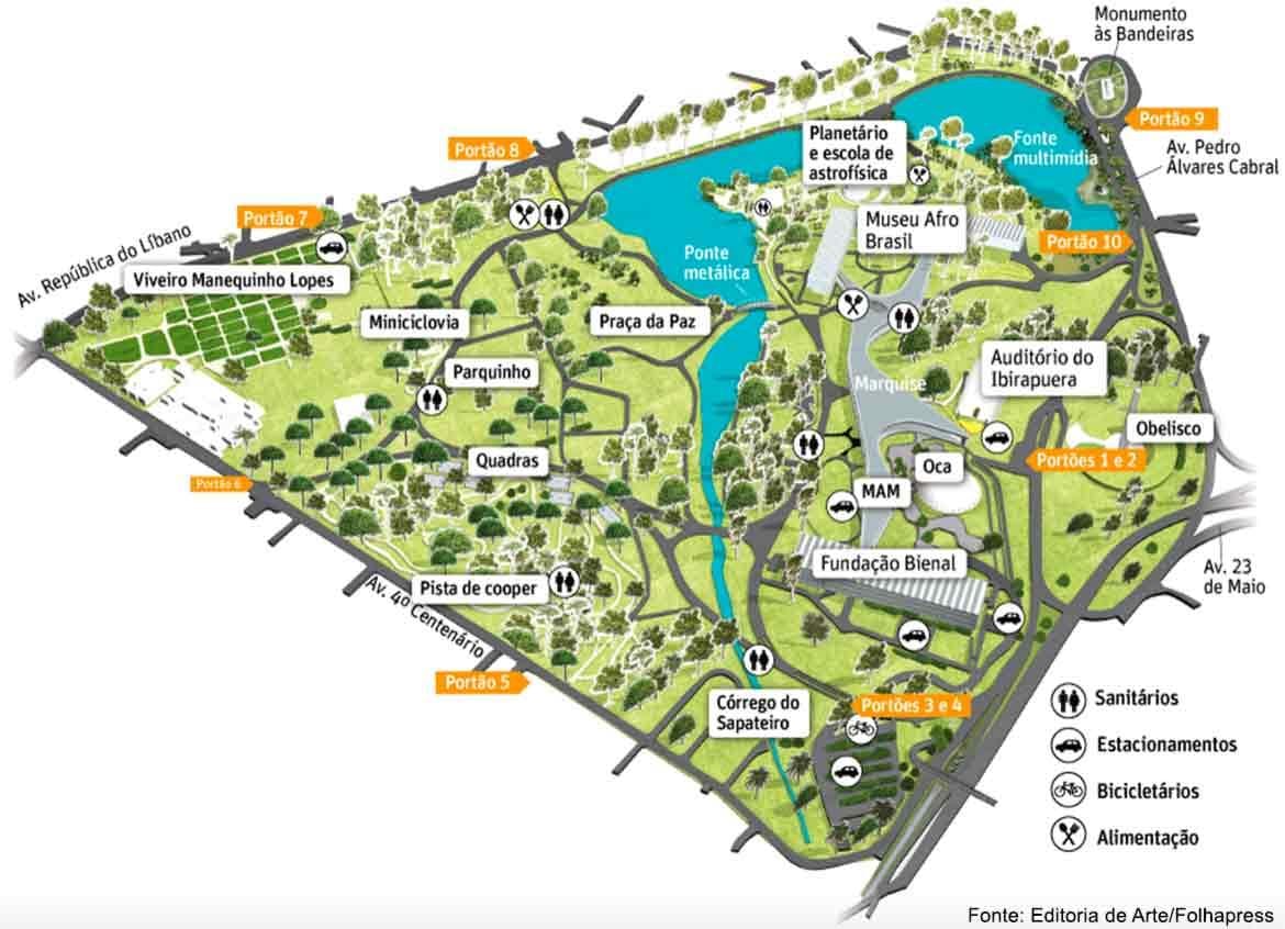 Peta Taman Ibirapuera São Paulo