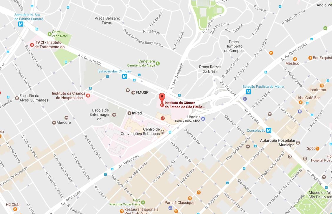 Peta Institut Kanser São Paulo