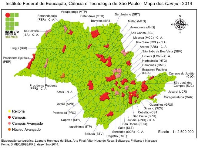 Peta institut Persekutuan São Paulo - IFSP