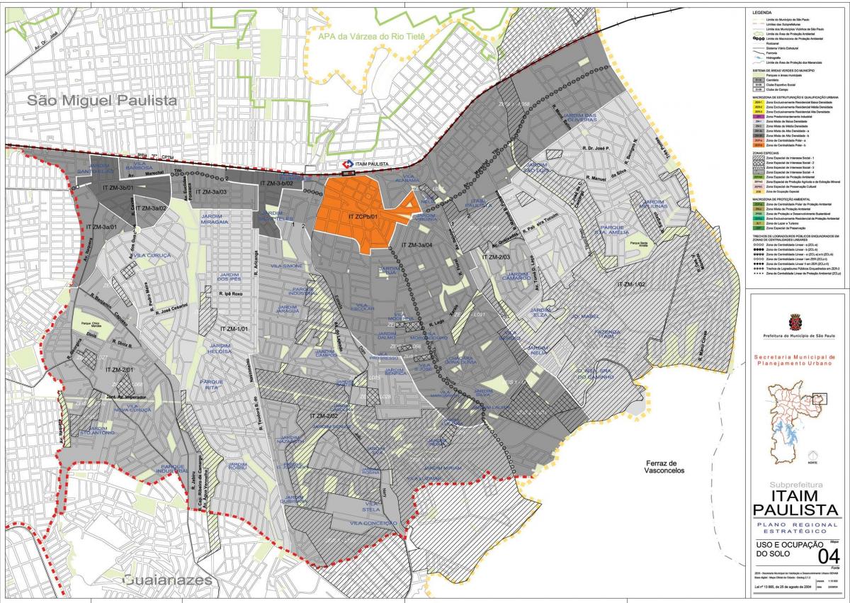 Peta Itaim Paulista - Vila Curuçá São Paulo - Pekerjaan tanah