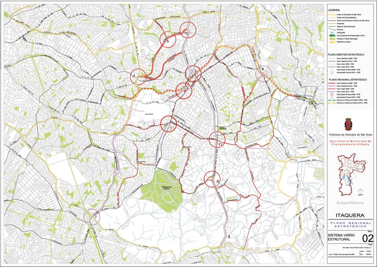 Peta Itaquera São Paulo - Jalan