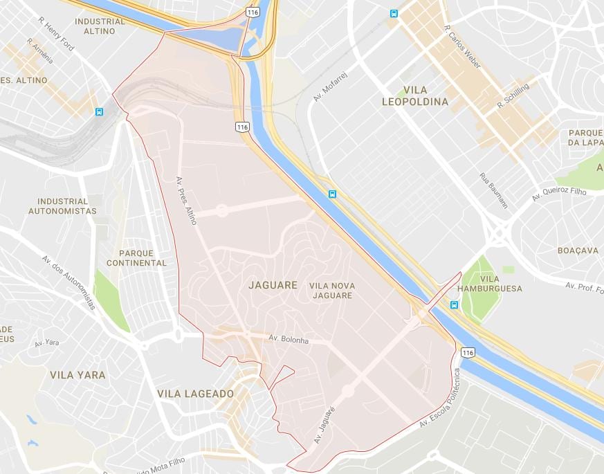 Peta Jaguaré São Paulo