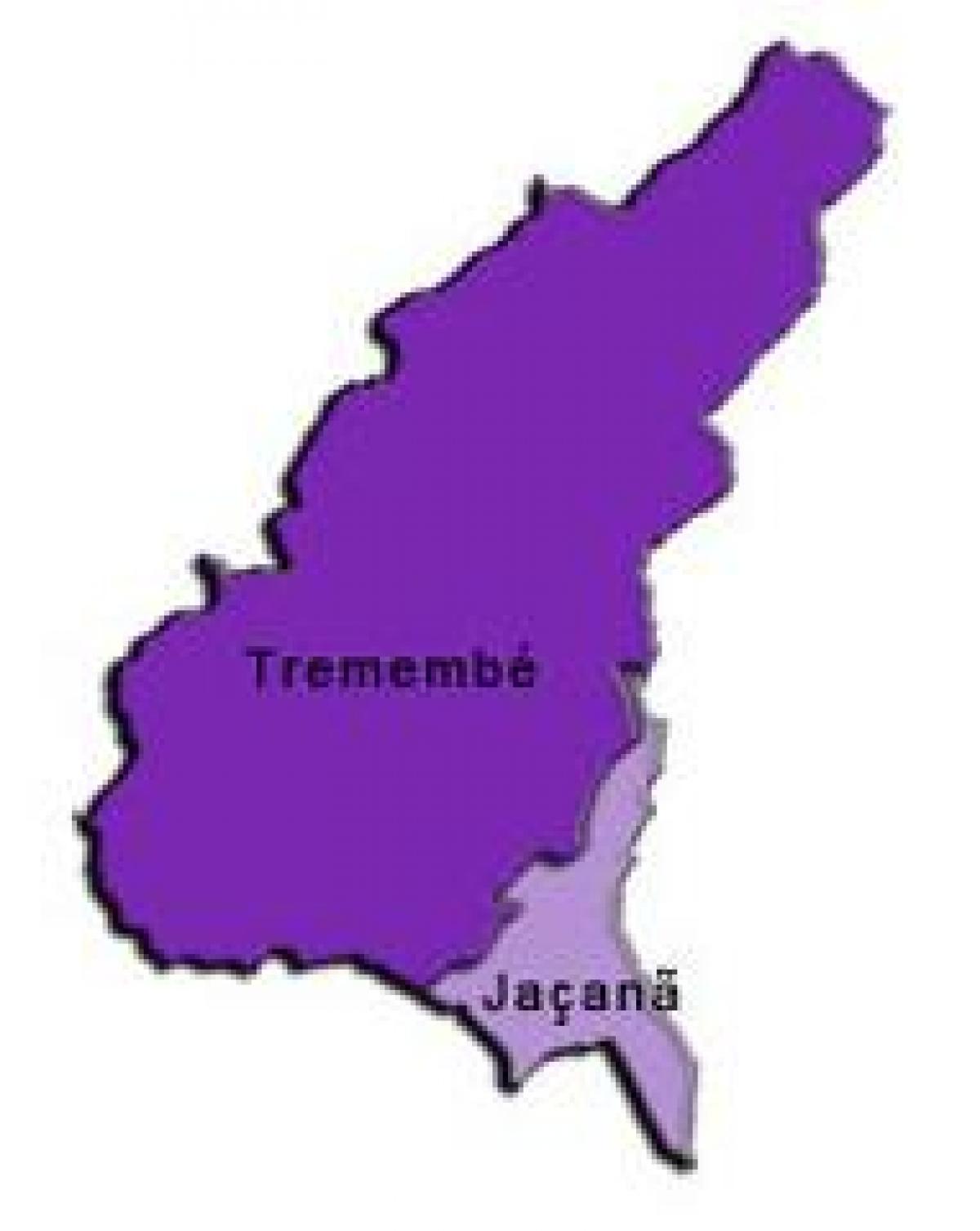 Peta Jaçanã-Tremembé sub-prefecture