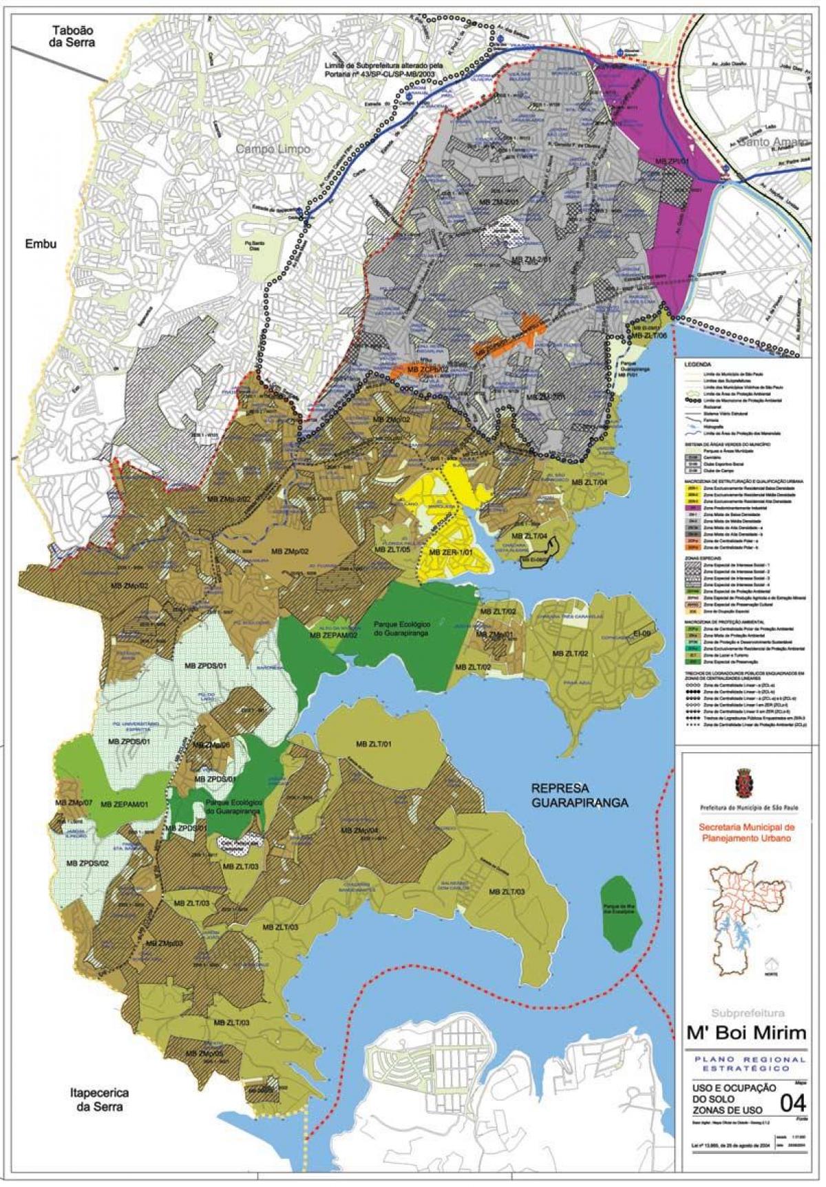 Peta M'Boi Mirim São Paulo - Pekerjaan tanah
