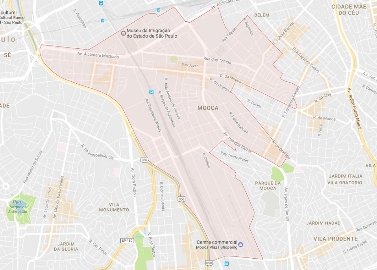 Peta Mooca São Paulo