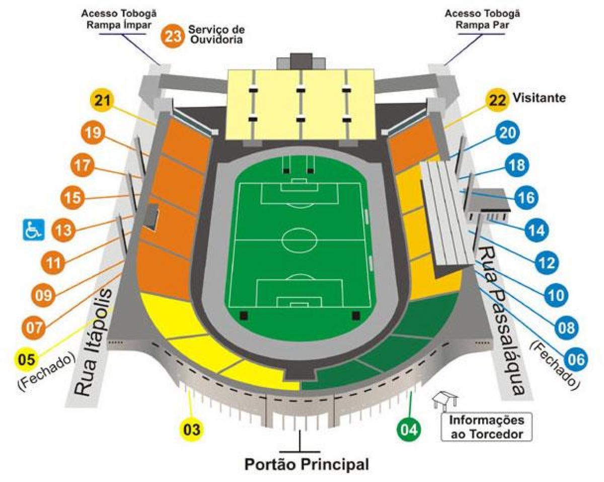 Peta Pacaembu São Paulo stadium