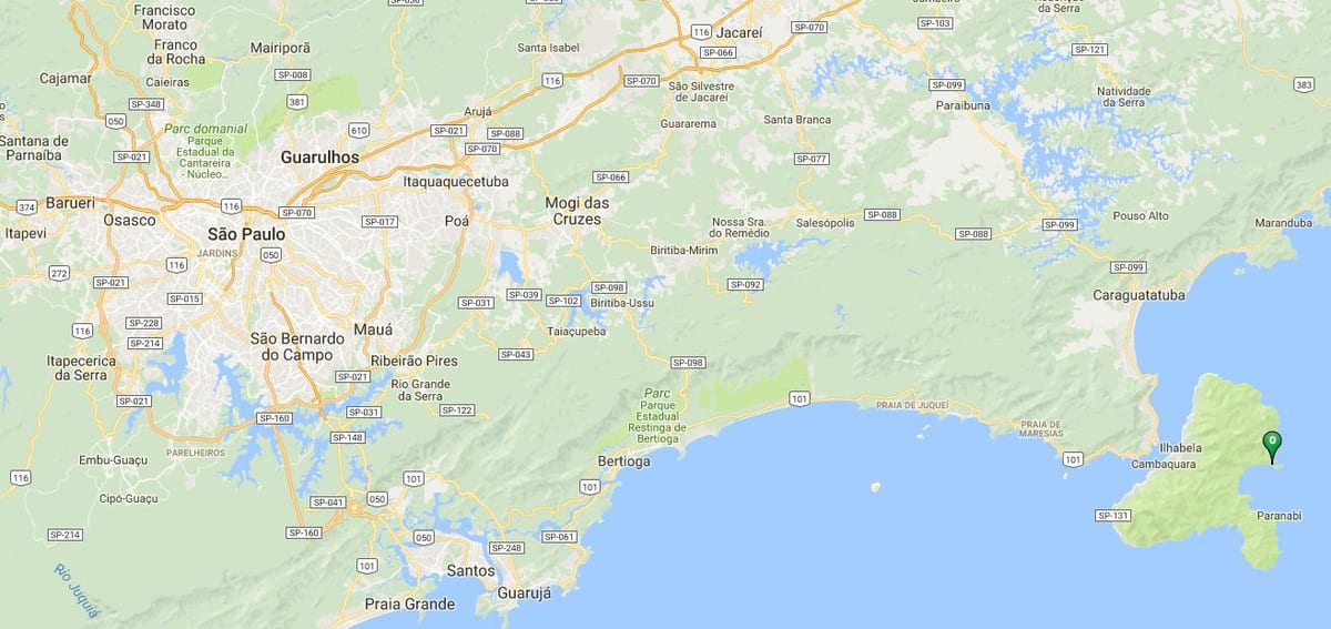 Peta pantai Saco melakukan Eustáquio