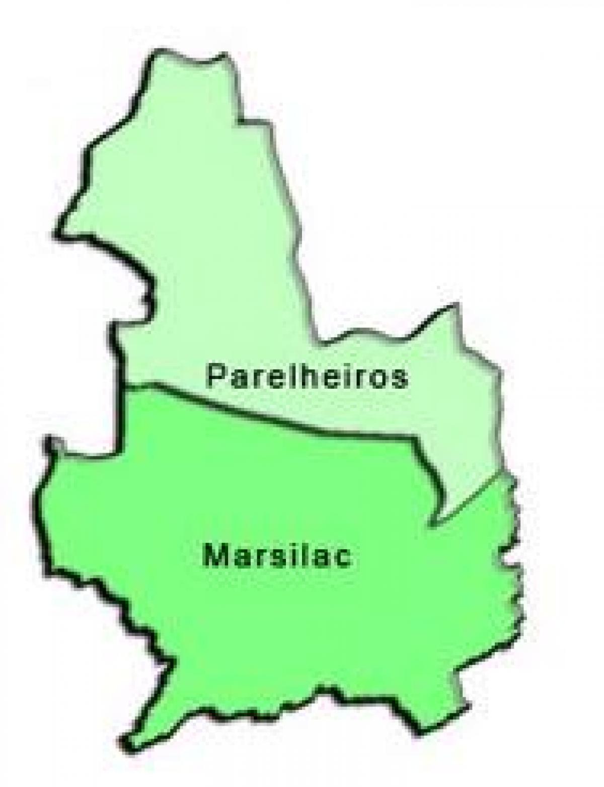 Peta Parelheiros sub-prefecture