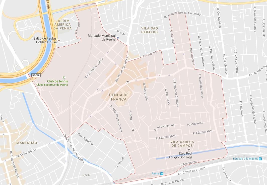 Peta Penha São Paulo