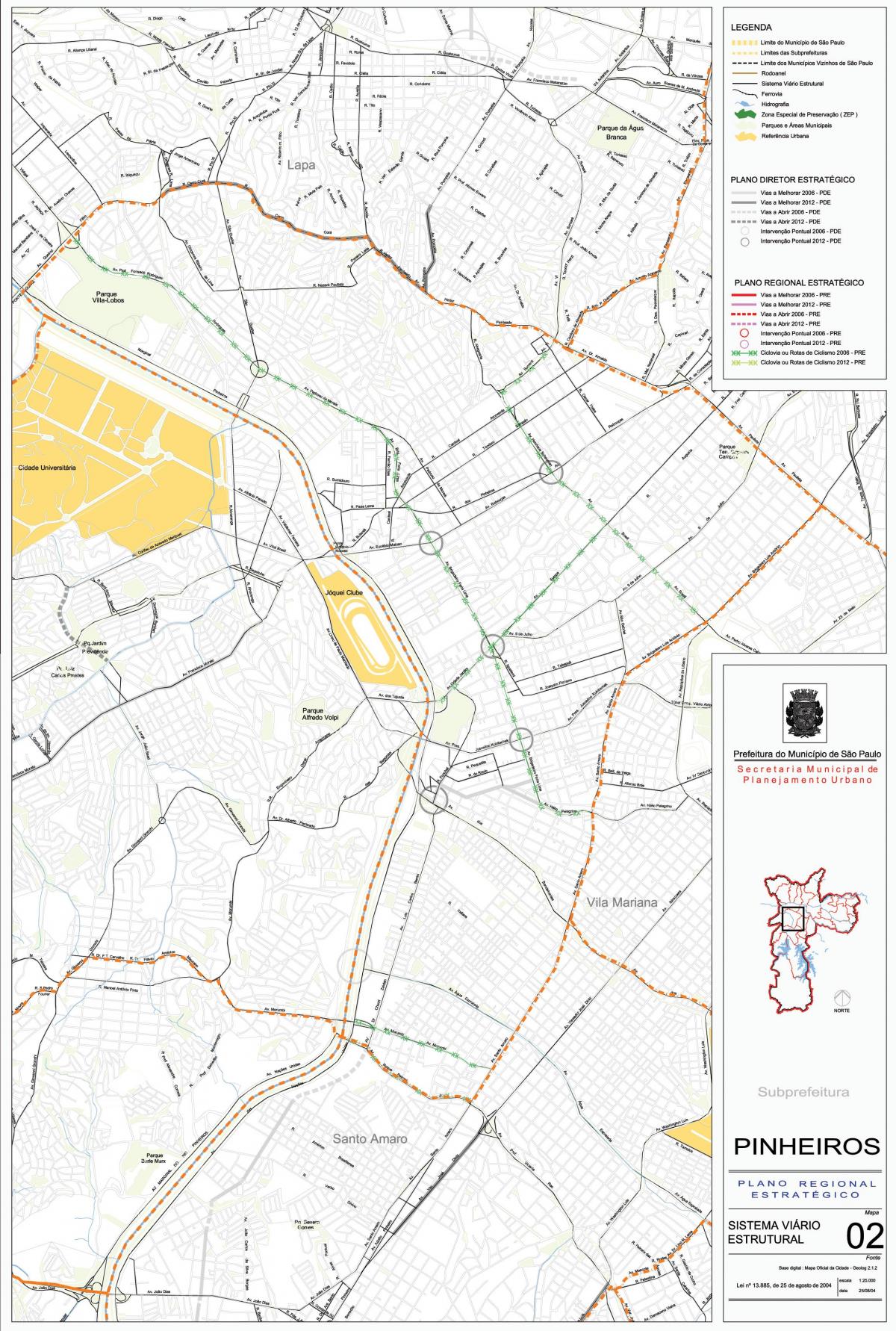 Peta Pinheiros São Paulo - Jalan