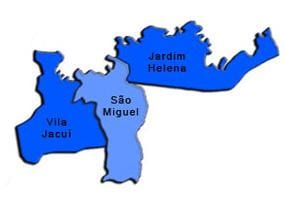 Peta São Miguel Paulista sub-prefecture