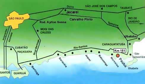 Peta São Paulo pantai