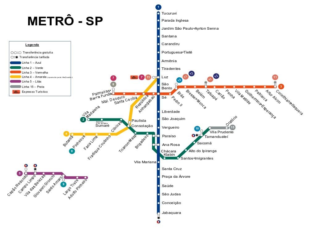 Peta São Paulo metro