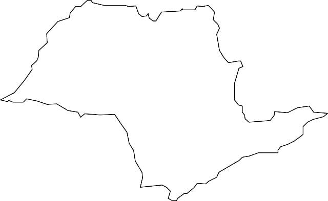 Peta São Paulo vektor