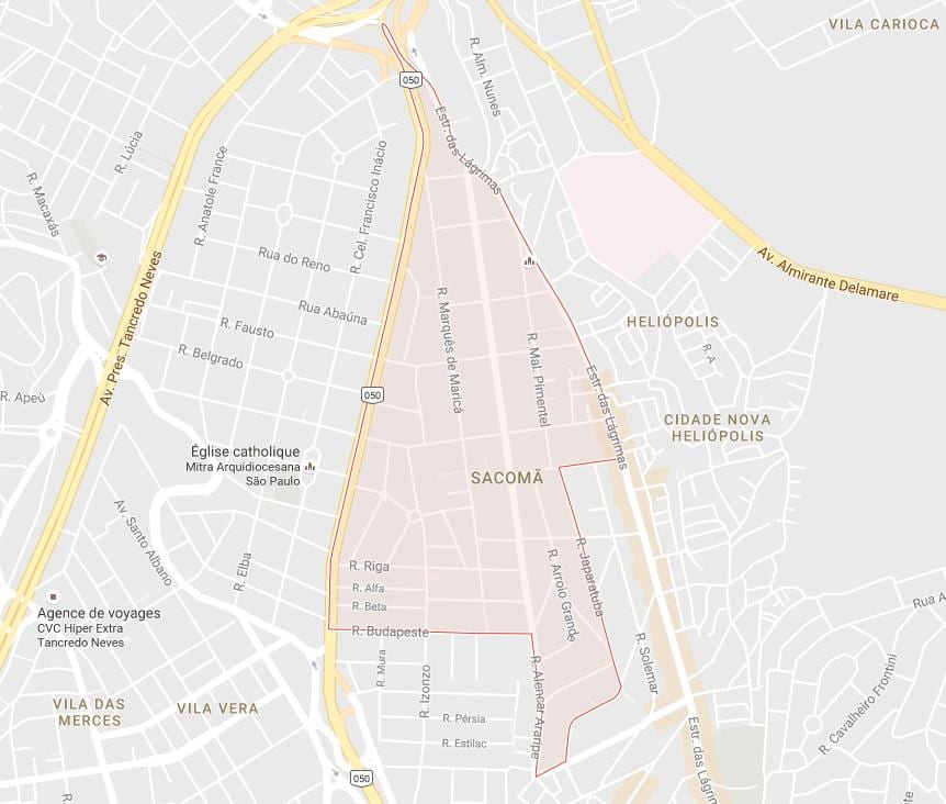 Peta Sacomã São Paulo